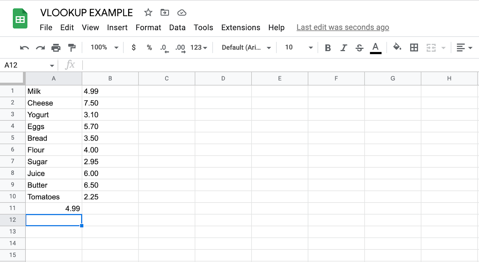 How to Use vlookup in Google Sheets